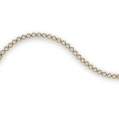 Illusions 1ctw. Diamond Tennis Bracelet in 14k Yellow Gold