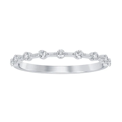 Brilliant-Cut Lab Grown 1/7ctw. Diamond Distance Stackable Band in 10k Gold