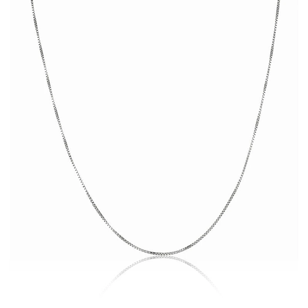 Light 18" Box Chain 1.1mm in Sterling Silver