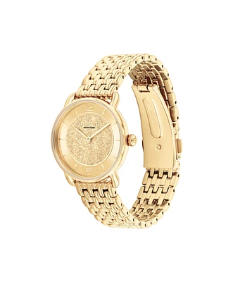 COACH Ladies Gold Tone Stainless Steel Elliot 28mm Watch 14504370