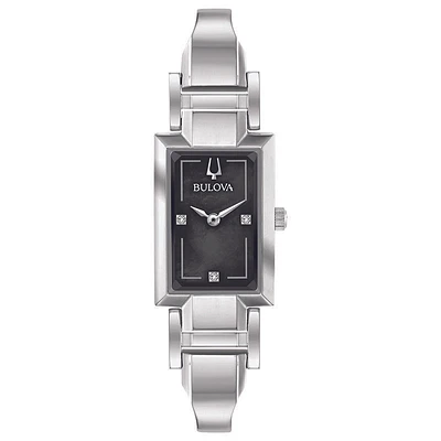 Bulova Ladies' Stainless Steel Classic Diamond Watch 96P209