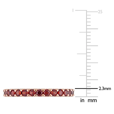 Garnet Eternity Band in 10k Rose Gold