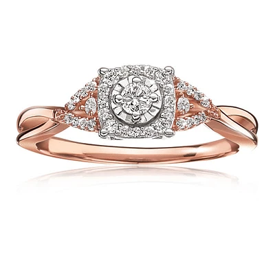 Diamond 1/4ctw. Promise Ring 10k Rose Gold