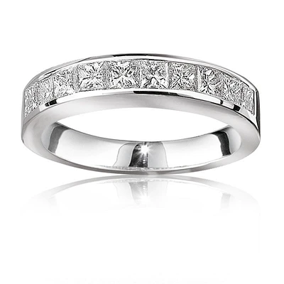 Princess-Cut 1/2ctw. Diamond Channel-Set Band in 14k White Gold