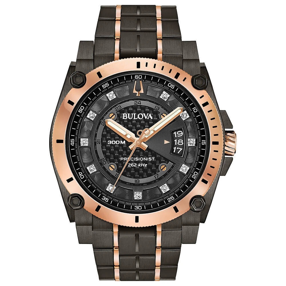 Bulova Men's High Precision Quartz Diamond Watch 98D149