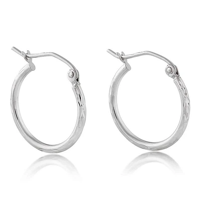 Etched Hoop Earrings