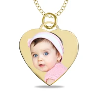 Heart Photo Pendant in 10k Gold