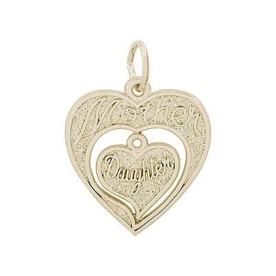 Mother Daughter Charm in 14K Gold