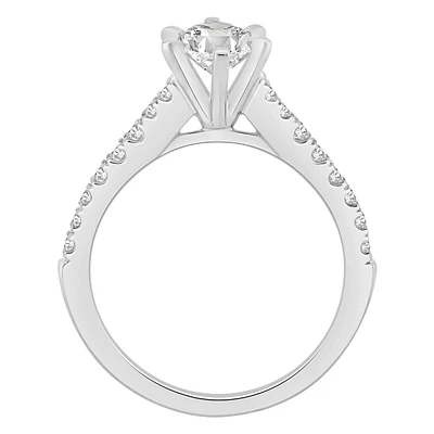 Marquise-Cut Lab Grown 1 1/4ctw. Diamond Split Shank Cathedral Engagement Ring in 14k Gold