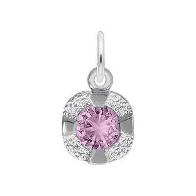 February Birthstone Petite Charm in 14k White Gold