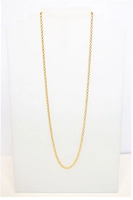 Round Link Mask Chain in Brass