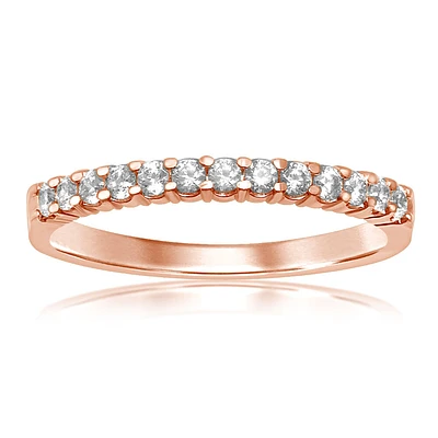 Classic Elegance. Diamond Band 1/4ctw in 14k Rose Gold