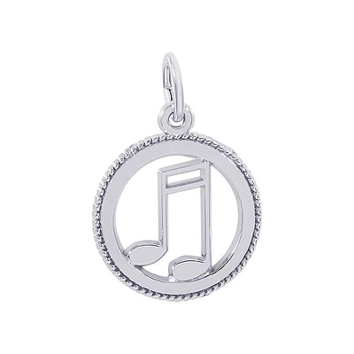 Music Sterling Silver Charm