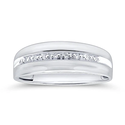 Men's Diamond Wedding Band in 10k Gold