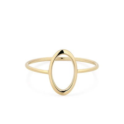 Open Oval Ring in 14k Yellow Gold