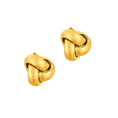 Love Knot Earrings in 14k Yellow Gold