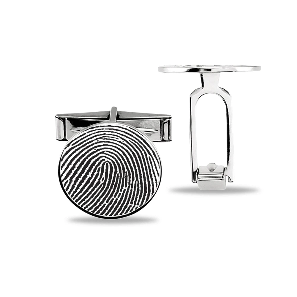 Handwritten Personalized Cufflinks in Sterling Silver