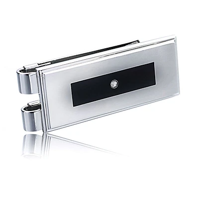 Men's Stainless Steel Diamond Money Clip