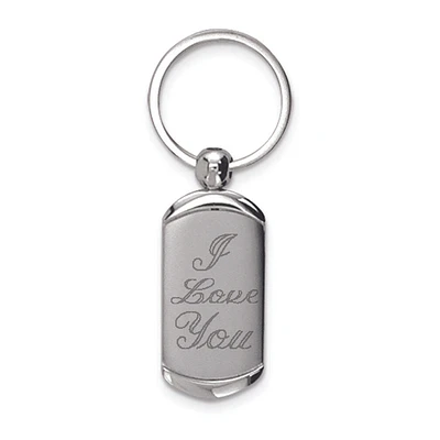 Nickel-plated Polished and Satin Key Ring