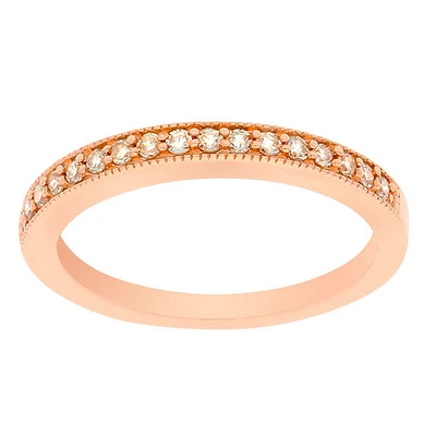 Ladies Diamond .20ctw. Wedding Band in 10k Rose Gold