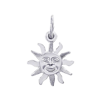 Sun Charm in Sterling Silver