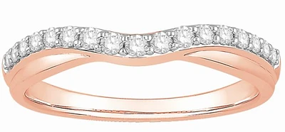 Diamond Contour Band 1/4ctw 14k Rose Gold