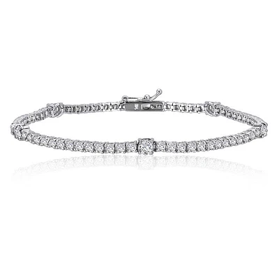 1 1/2ct. Brilliant-Cut Diamond Bracelet in 14K White Gold