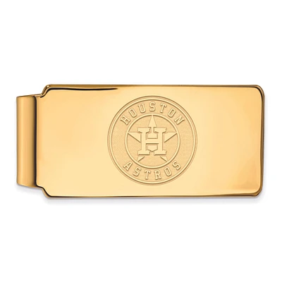 Houston Astros Money Clip in Gold Plated Sterling Silver