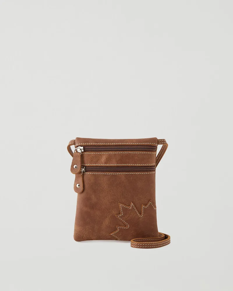 Maple Leaf Medium Zip Pouch Tribe, Leather Accessories