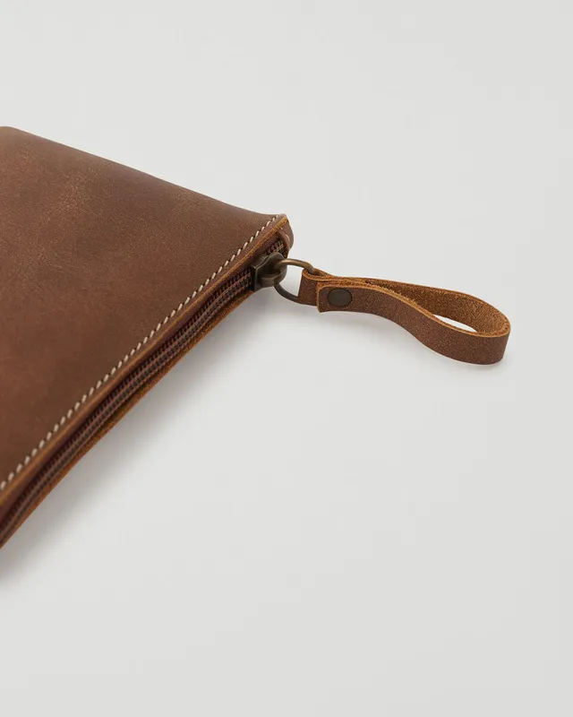 Maple Leaf Medium Zip Pouch Tribe, Leather Accessories