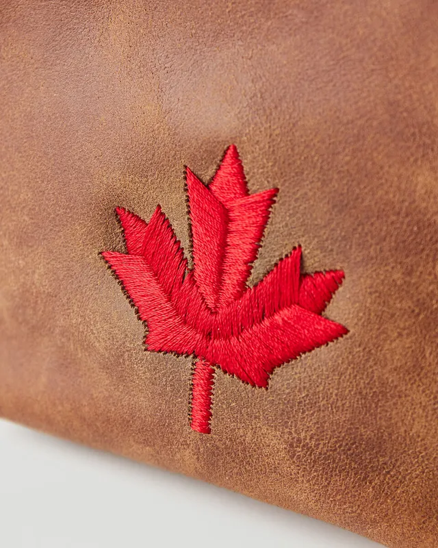 Maple Leaf Medium Zip Pouch Tribe, Leather Accessories