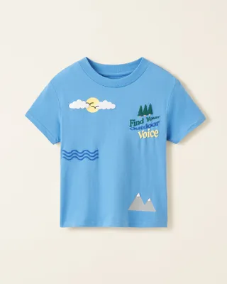 Roots Toddler Nature Club T-Shirt in Pacific Coast Blue