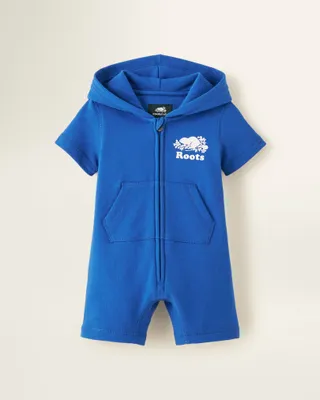 Roots Baby Cooper Beaver Kanga Romper in Oxford Blue