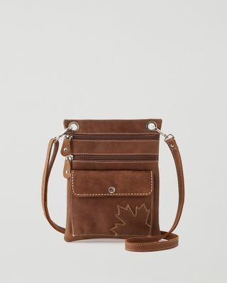 Roots Maple Leaf Urban Pouch Tribe in Natural