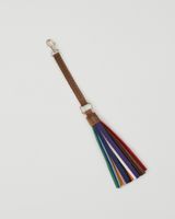 Roots Rainbow Tassel Key Fob in Natural