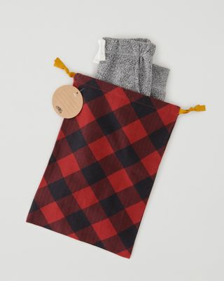 Roots Drawstring Gift Bag in Cabin Red
