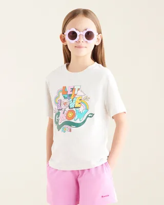 Roots Kids Artist Pride T-Shirt in White Mix