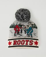 Roots Kid Hockey Toque Hat in Grey Mix