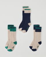 Roots Kid Cabin Pop Sock 3 Pack in Oatmeal Mix
