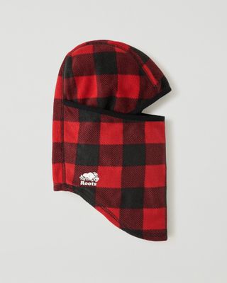 Roots Kid Park Plaid Balaclava in Cabin Red