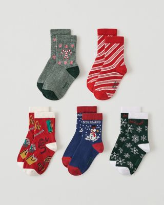 Roots Kid Winter Sock 5 Pack in Assorted Colours