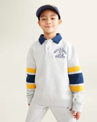 Roots Kids Outdoor Athletics Polo Jacket in Athletic Grey Mix