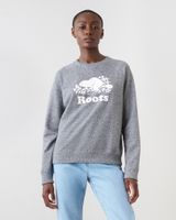 Roots Organic Original Crew Sweatshirt in Salt/Pepper