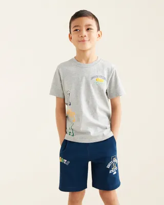 Roots Kids Outdoor Athletics T-Shirt in Grey Mix