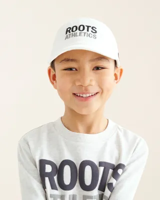 Roots Kids Athletics Baseball Cap Hat in Egret