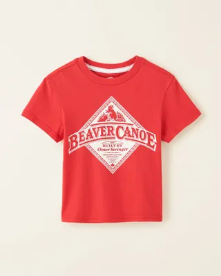 Roots Toddler Beaver Canoe Relaxed T-Shirt in Jam Red