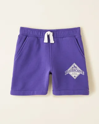 Roots Toddler Beaver Canoe Sweatshort in Deep Violet