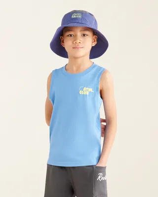 Roots Boy's Athletics Club Tank Top in Pacific Coast Blue