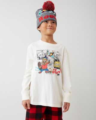 Roots Kids Buddy Graphic T-Shirt in Eggnog