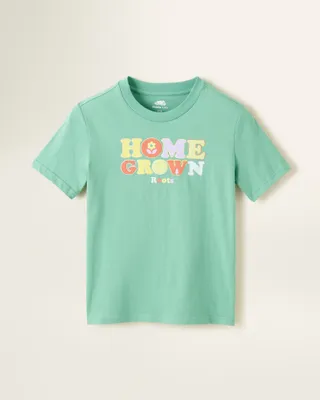 Roots Kids Nature Club Graphic T-Shirt in Malachite Green